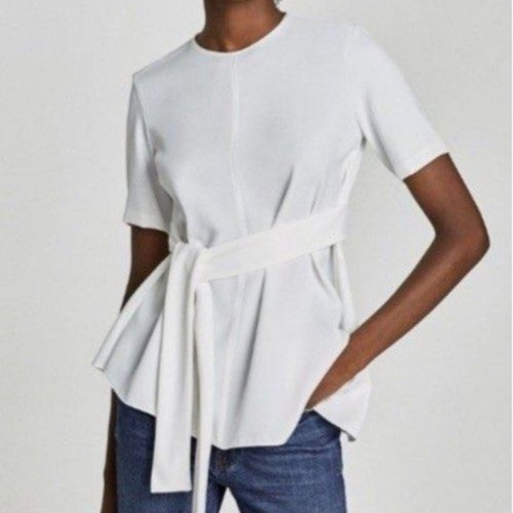 Zara Women White Top Size Large